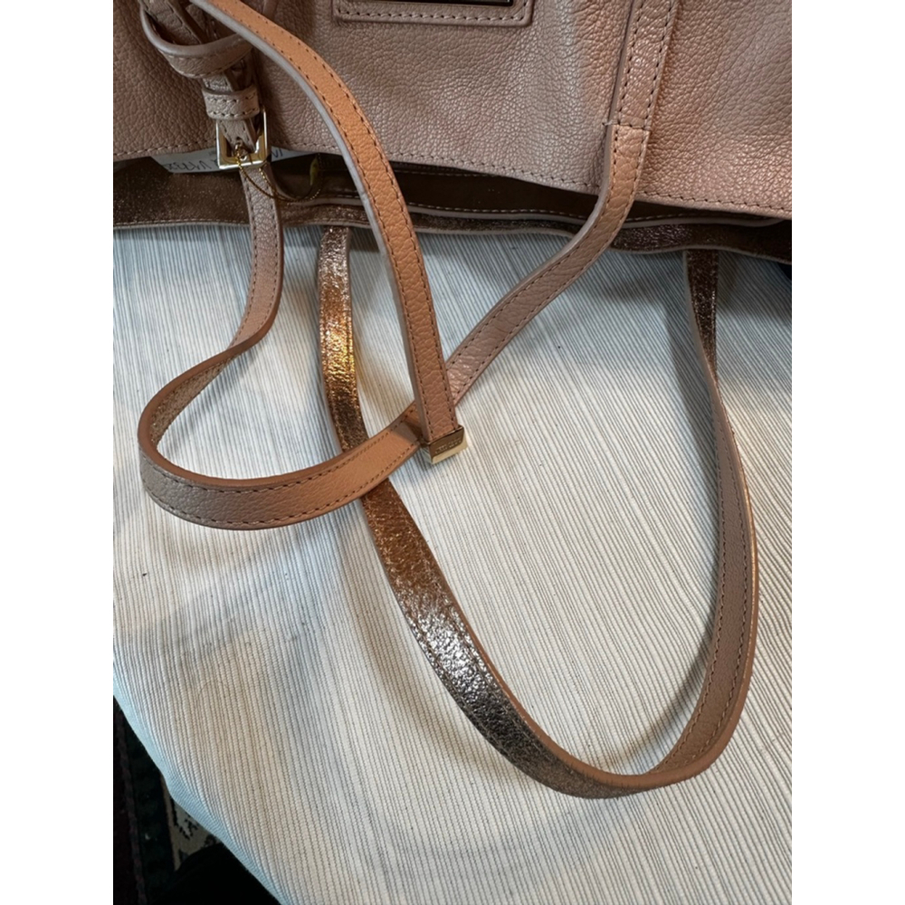 Jimmy Choo Blush Pink/Gold Leather Tote Bag - Picture 6 of 15